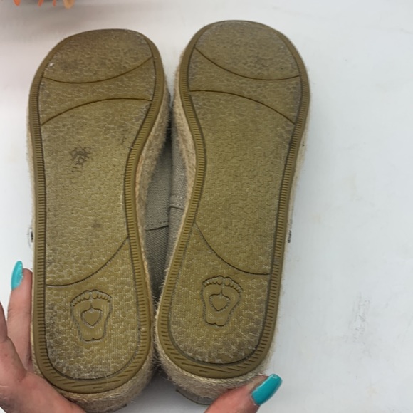 Bobs by Skechers Natural Gray Espadrille W/ Memory Foam Footbed 8.5 ESP4064 - Picture 9 of 11